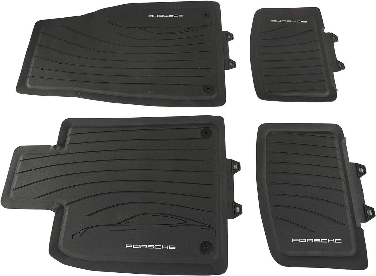 Porsche All Weather Floor Mats Black - 9J104480020OS5 - J1 20-23 9J104480020OS5