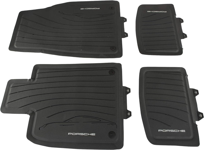 Porsche All Weather Floor Mats Black - 9J104480020OS5 - J1 20-23 9J104480020OS5