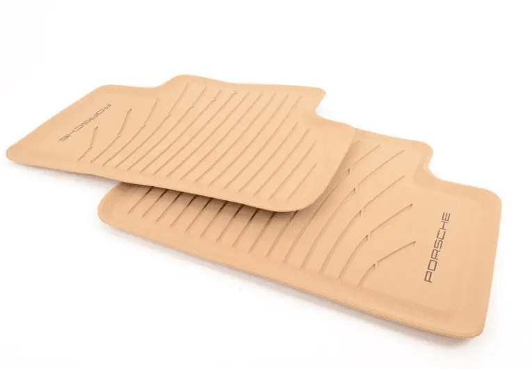 Porsche All Weather Floor Mats Luxor Beige - 95B044800434H0 - Macan 15-23 95B044800434H0