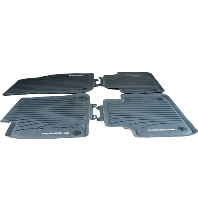 Porsche All Weather Floor Mats Right Hand Drive Set Graphite Blue - 9Y0044801A OH7 9Y0044801A-OH7