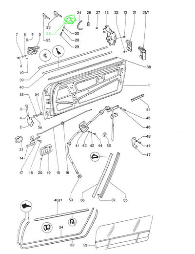 Porsche Aluminum Door Lock Cylinder Bushing - 914 | 1970-1976 914-531-905-00-B