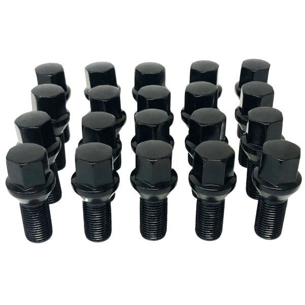 Porsche Ball Seat Bolts Black 20 Pieces PRBOLTS20BL