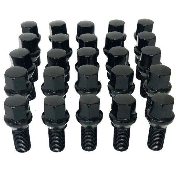 Porsche Ball Seat Bolts Black 25 Pieces PRBOLTS25BL