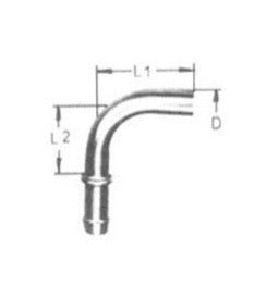 Porsche Bent Tube with Nipple DN NW 4 8061-90-0400