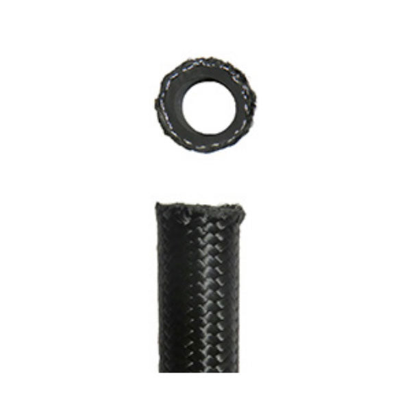 Porsche Black Braided Booster Hose + Internal Wire M14 1 Meter HOSE-BBIW-068W