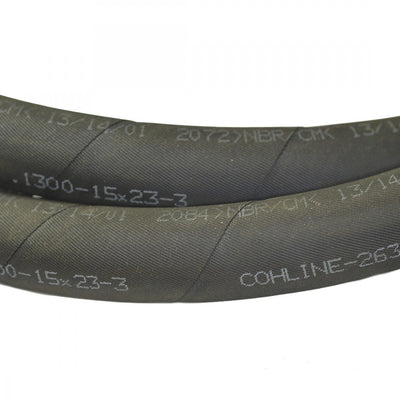 Porsche Black Cloth Wrap Hose M19 1 Meter HOSE-BCWL-035