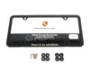 Porsche Black Stainless Slimline License Plate Frame No Substitute | PNA-704-012-12