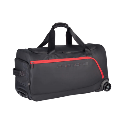 Porsche Black Urban Travel Duffle Bag on Wheels