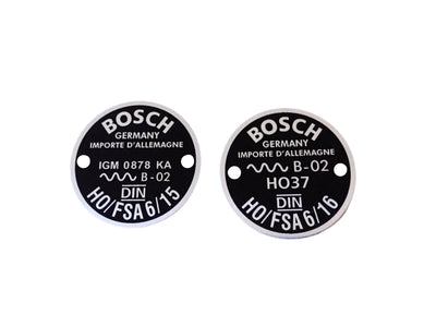 Porsche Bosch Horn Data Plates Set - 356C SMC-635-00