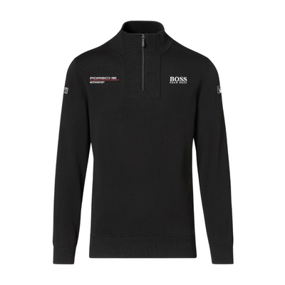 Porsche Boss Unisex Pullover Black High Neck Sweatshirt
