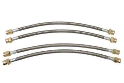 Porsche Brake Hose Set - Steel Braided with Clear Protective Jacket, 911/Boxster/Cayman/718 Boxster/718 Cayman/718 Spyder | 2012-2024 995522110