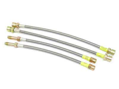 Porsche Brake Hose Set - Steel Braided with Clear Protective Jacket, 911 | 1995-1998 995522107