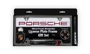 Porsche Brushed Gift Set Frame Keyring Valve Set - PNA70400744 PNA70400744