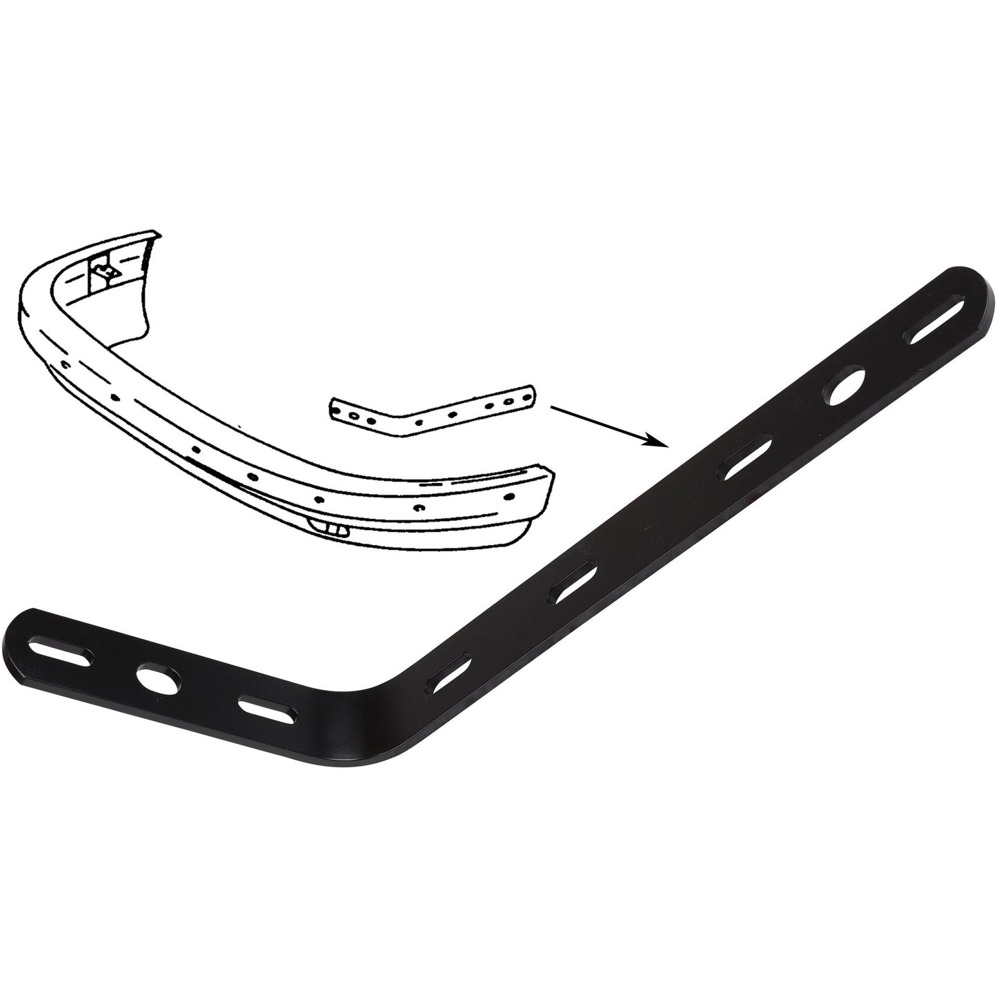 Porsche Bumper Bracket - Front - 911/912 65-68 1684151300