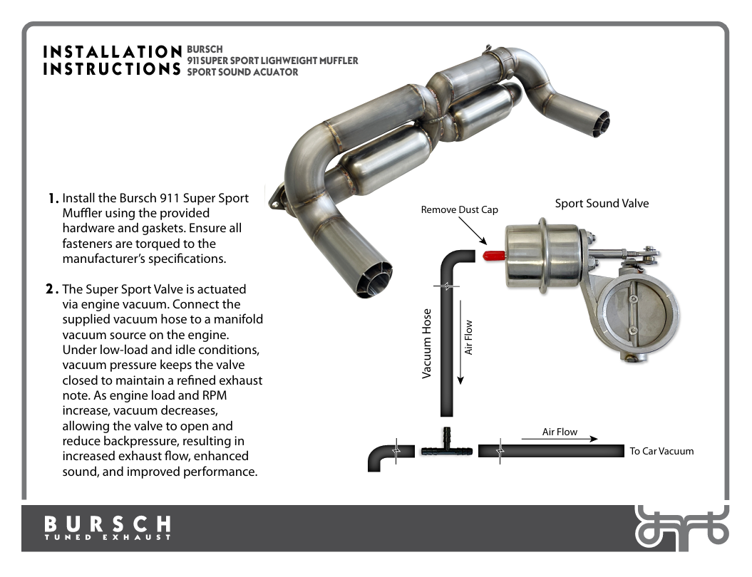 Porsche Bursch 911 Super Sport Lightweight Muffler | 1965-1977 BX-9165-SS