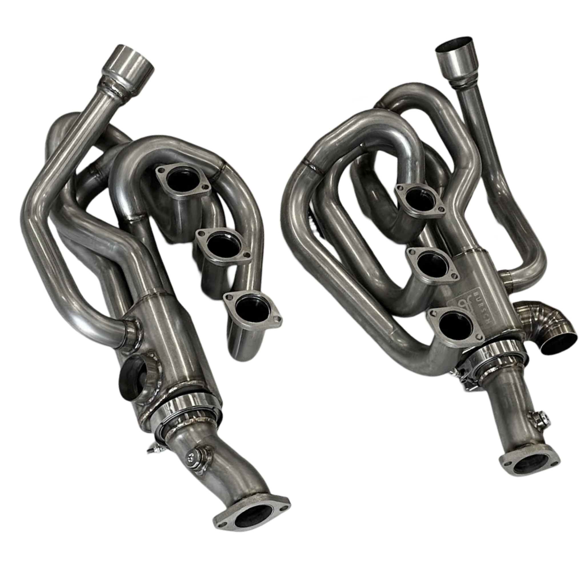 Porsche Bursch Stainless Steel 1-3/4 in Header Set W/ Heat Exchangers