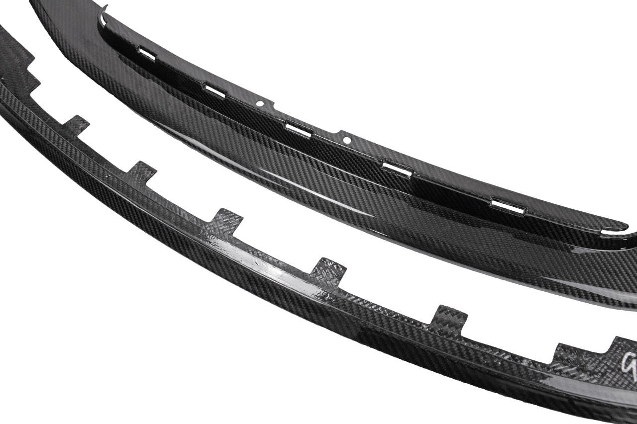 Porsche Carbon Fiber 2 Piece Front Bumper Splitter - 911 | 2017-2019 FS-CF-POR-2PFL-991-2