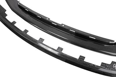 Porsche Carbon Fiber 2 Piece Front Bumper Splitter - 911 | 2017-2019 FS-CF-POR-2PFL-991-2