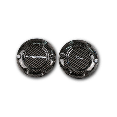 Porsche Carbon Fiber Oil And Water Caps - Cayman | 2014-2023 FS-POR-718-OWC