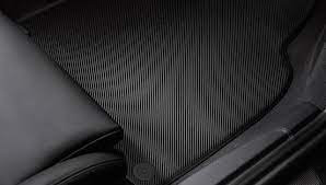 Porsche Carbon Floor Mats Set with Leather Edging - 99104480180 - 991 12-18 99104480180