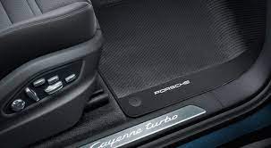 Porsche Carbon Floor Mats With Leather Edging - 9Y0044843 9Y0044843