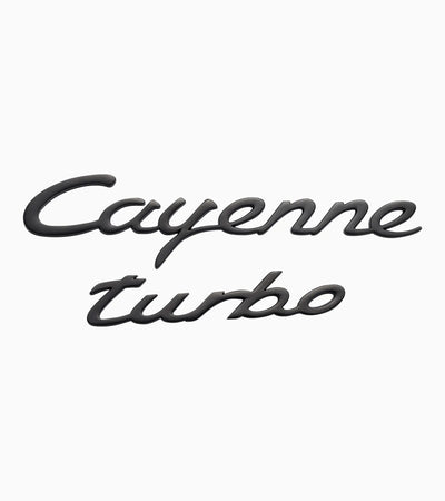 Porsche Cayenne Turbo Black Logo Two Piece Magnet Set