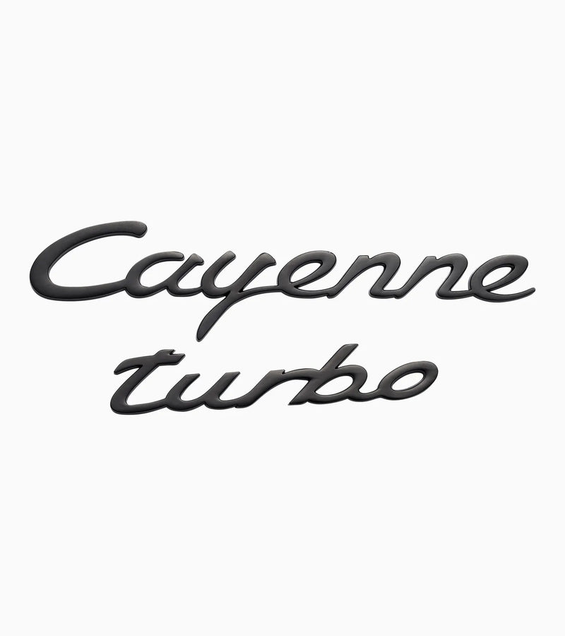 Porsche Cayenne Turbo Black Logo Two Piece Magnet Set