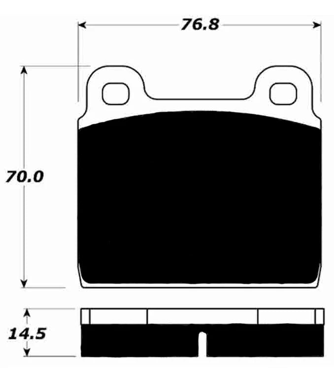 Porsche Ceramic Brake Pads Front - 911/912E 76-83 PMBC-007