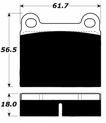 Porsche Ceramic Brake Pads Front - 914 72-76 PMBC-017
