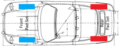 Porsche Ceramic Brake Pads Rear - 356C 64-65 PMBC-002