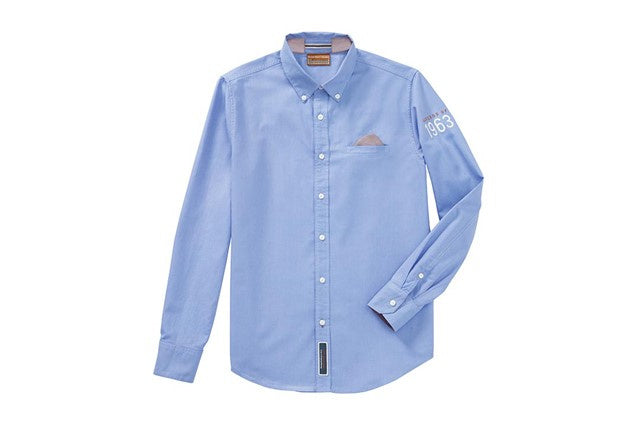 Porsche Classic Light Blue Mens Shirt - Small