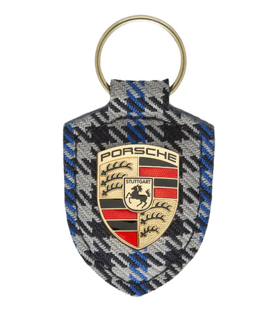 Porsche Crest Keyring - Pepita Blue
