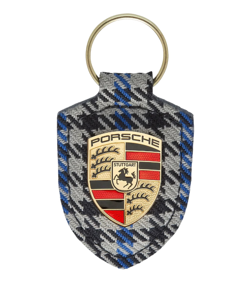 Porsche Crest Keyring - Pepita Blue