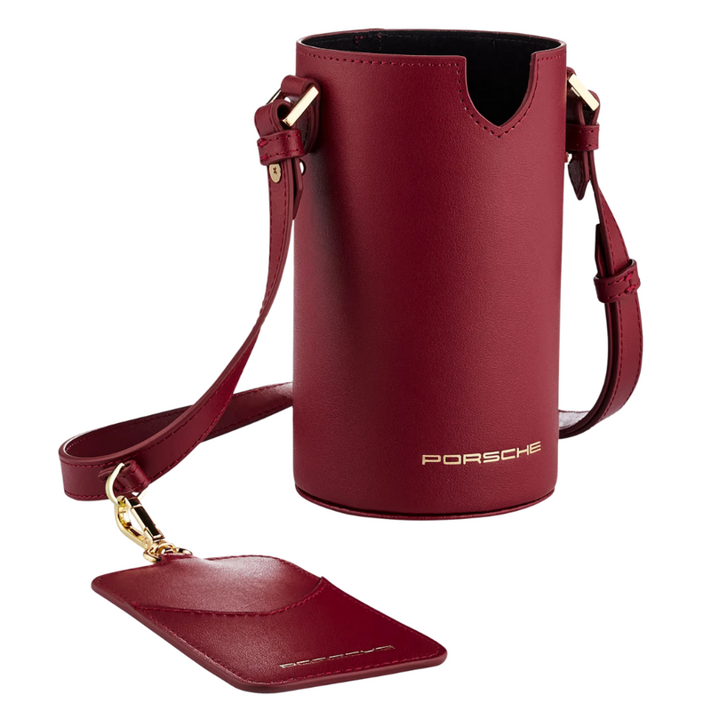 Porsche Cup Holder Leather Red Shoulder Bag