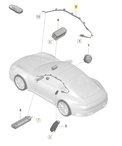 Porsche Curtain Airbag - Left - 911 - 992 | 2020-2025 992-880-741-E