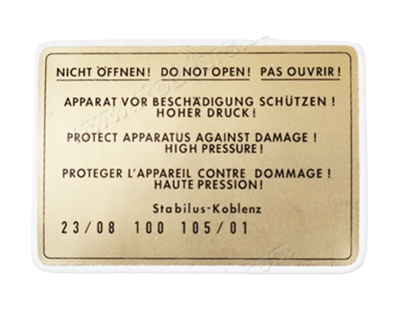 Porsche Decal For Hood/Engine Lid Strut - 911 - 912 | 1965-1968 SIC-511 ...