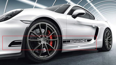 Porsche Decorative Side Logo Porsche - Black - 98104480160 - 981 12-16 98104480160