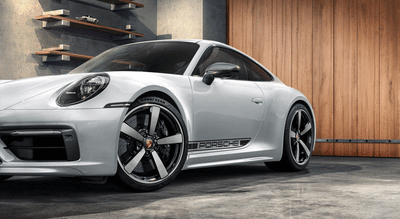Porsche Decorative Side Logo Porsche Black - 99204482055041 - 992 18-23 99204482055041