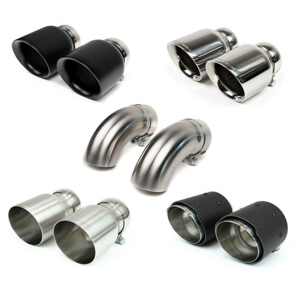 Porsche Deluxe Dual Style Exhaust Tips - 911 | 2022-2025 FS-POR-992GT3-DTCF