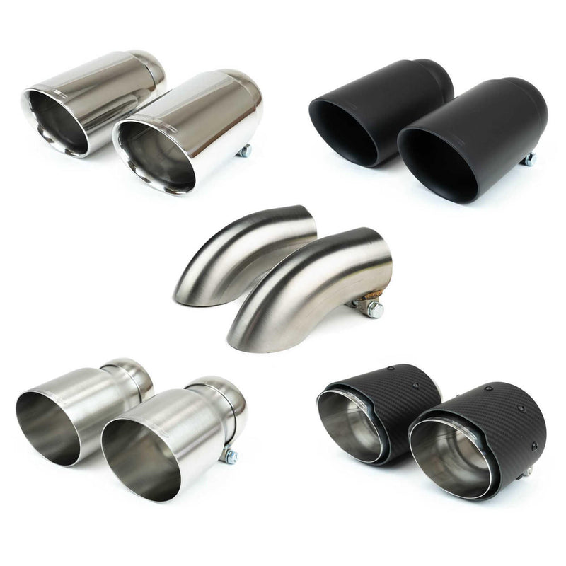 Porsche Deluxe Exhaust Tips - Cayman | Boxster | 2020-2025 FS-POR-718GT4-DTCF