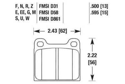 Porsche Disc Brake Pad - 356B/356C/911/930/912/912E/914/914-6 63-83