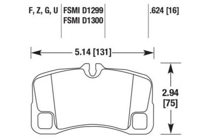 Porsche Disc Brake Pad - 911 07-13 HB651B-624