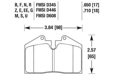 Porsche Disc Brake Pad - 911/930/928/944/968 79-98