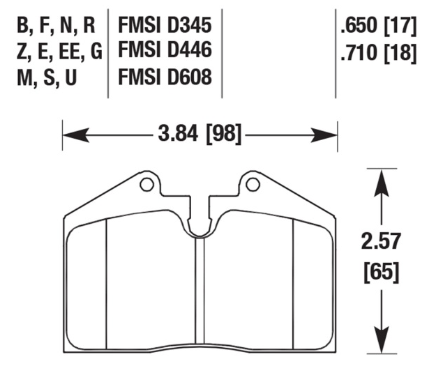 Porsche Disc Brake Pad - 911/930/928/944/968 79-98 HB170B-650