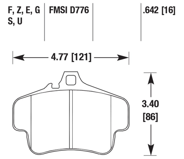 Porsche Disc Brake Pad - 911 98-05