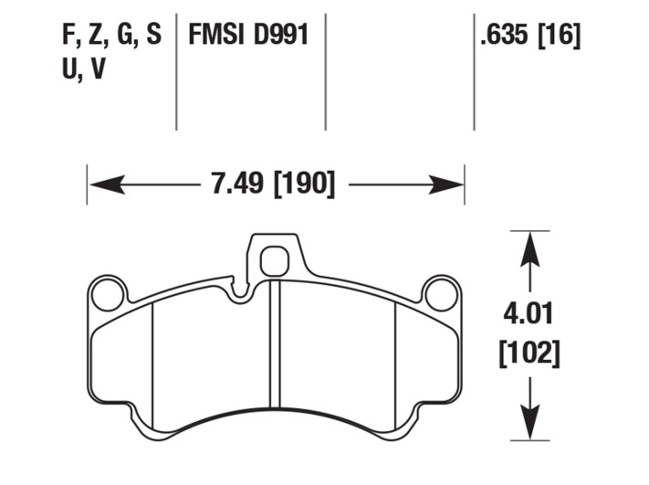 Porsche Disc Brake Pad - 911/Boxster 03-13 HB483B-635