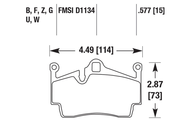 Porsche Disc Brake Pad - 911/Boxster/Cayman 05-19 HB665B-577