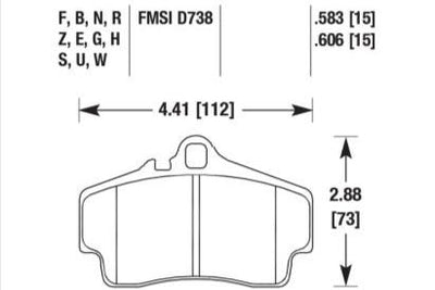Porsche Disc Brake Pad - 911/Boxster/Cayman 98-12