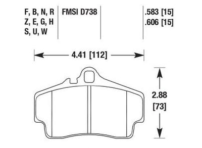 Porsche Disc Brake Pad - 911/Boxster/Cayman 98-12