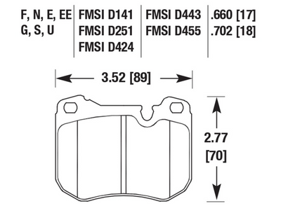 Porsche Disc Brake Pad - 924/928/944 77-88 HB199G-702